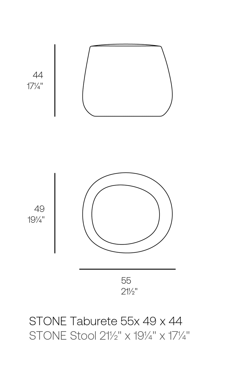 Stone Low Stool